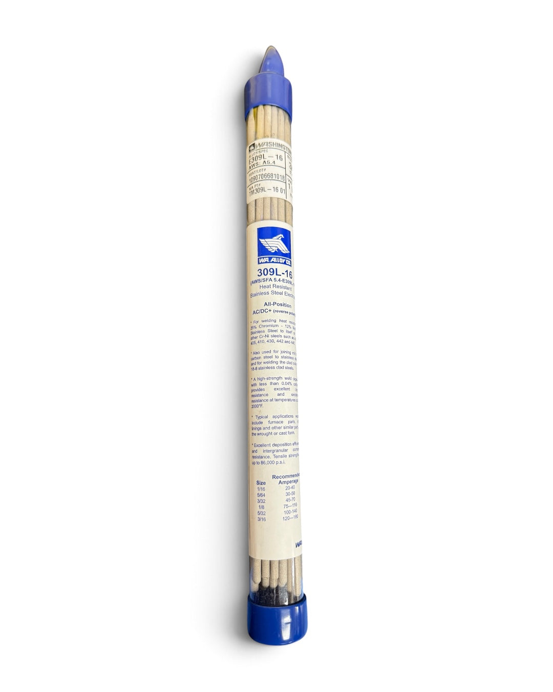 WASHINGTON ALLOY E309L Stainless Steel STICK Welding Rods, 1 Lb.