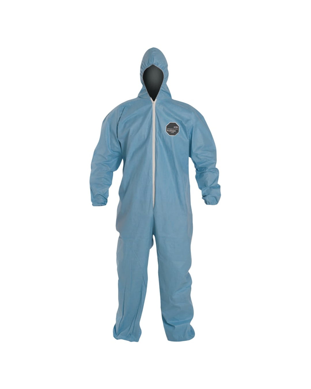 DUPONT ProShield 6 SFR Flame Resistant Disposable Coveralls with Attached Hood, Blue, Large