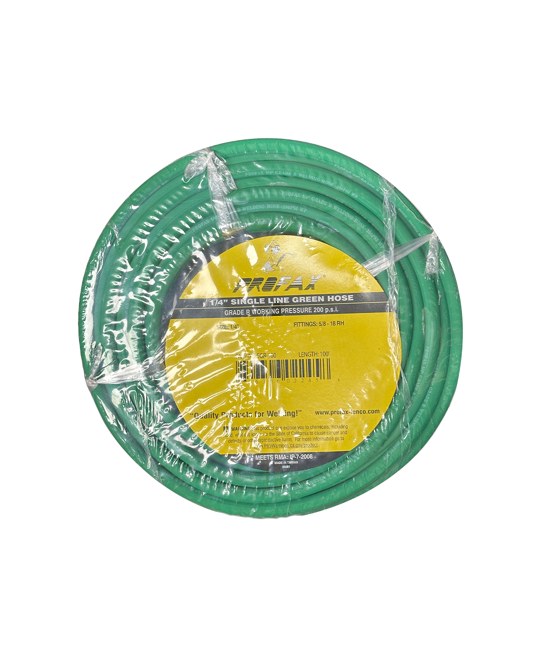 PROFAX Argon Green Hose 100 ft x 1/4 in