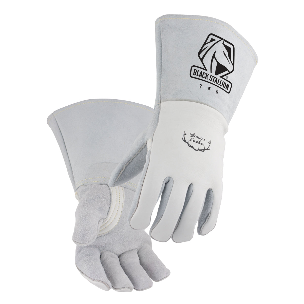 REVCO BLACK STALLION Stick Elk Skin Gloves, Pearl White with Nomex Lined Back