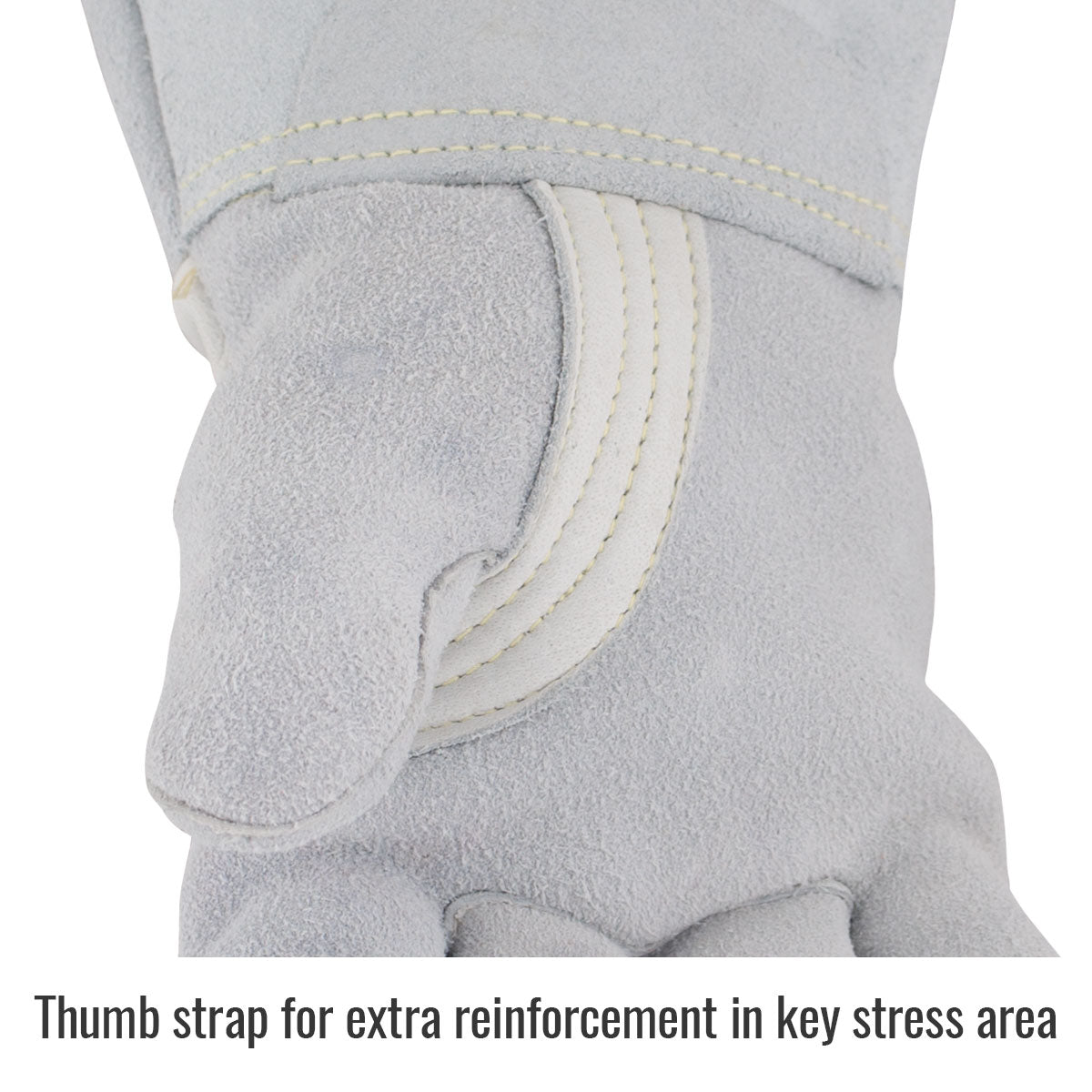 REVCO BLACK STALLION Stick Elk Skin Gloves, Pearl White with Nomex Lined Back