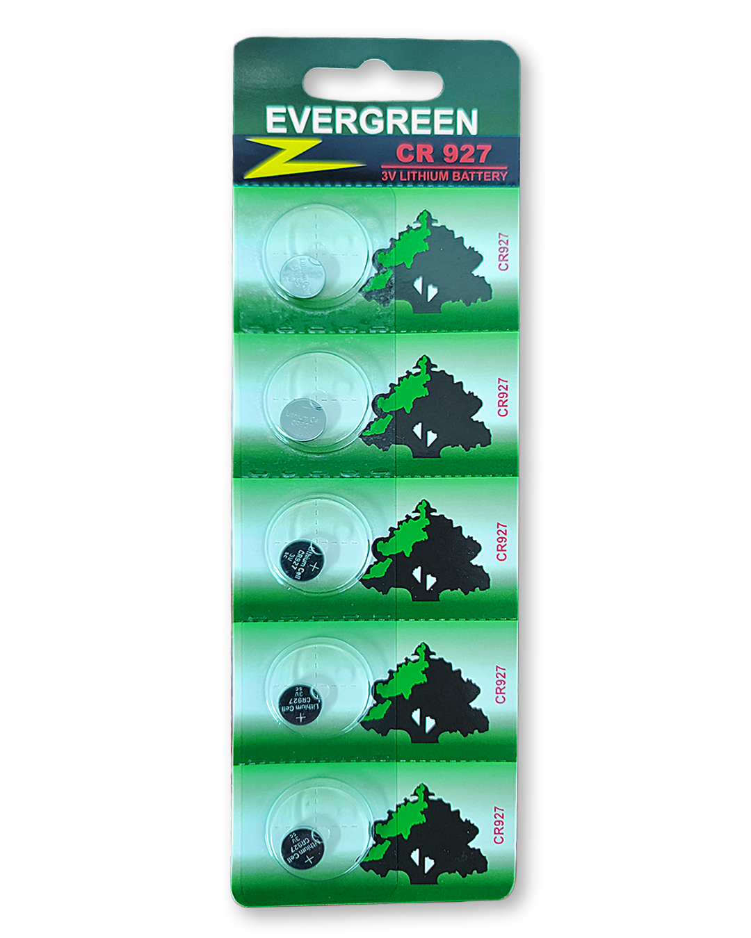 EVERGREEN CR927 Lithium Coin Batteries (5-Pack) for ClearView HD Lens Version 2.0