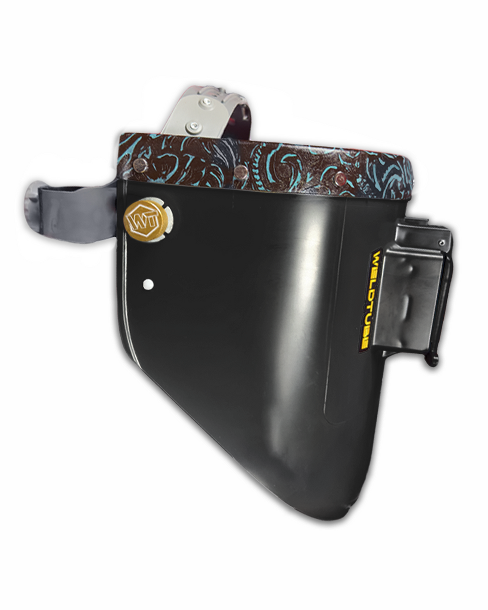 Chopped Leather Top TIGERHOOD Welding Helmet with Aluminum Fasteners