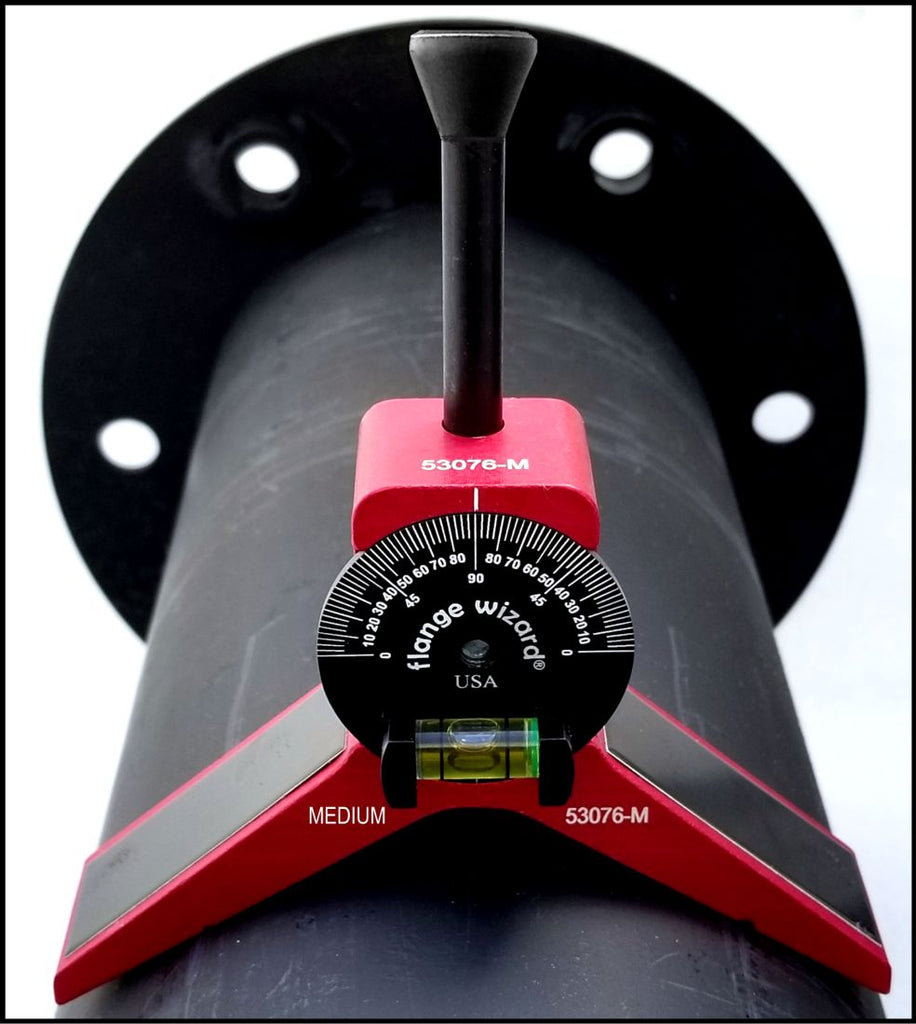 FLANGE WIZARD Magnetic Cente Finder with Vial, 6 in and Larger