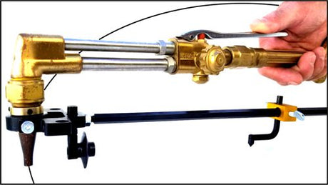 FLANGE WIZARD Multi-Purpose Chariot Beveling and Burning Guide, Cuts Circles 2 - 36 in Straight, Irregular Shapes and Bevels