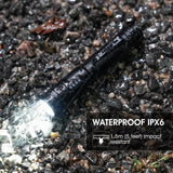 LED Tactical Flashlight, 2000 Lumens, Rechargeable, Waterproof, Clip On