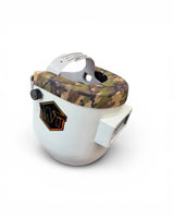 Chopped Leather Top PIPELINER Welding Helmet, MEDIUM CUT Bottom with Aluminum Fasteners & High Visibility Lens