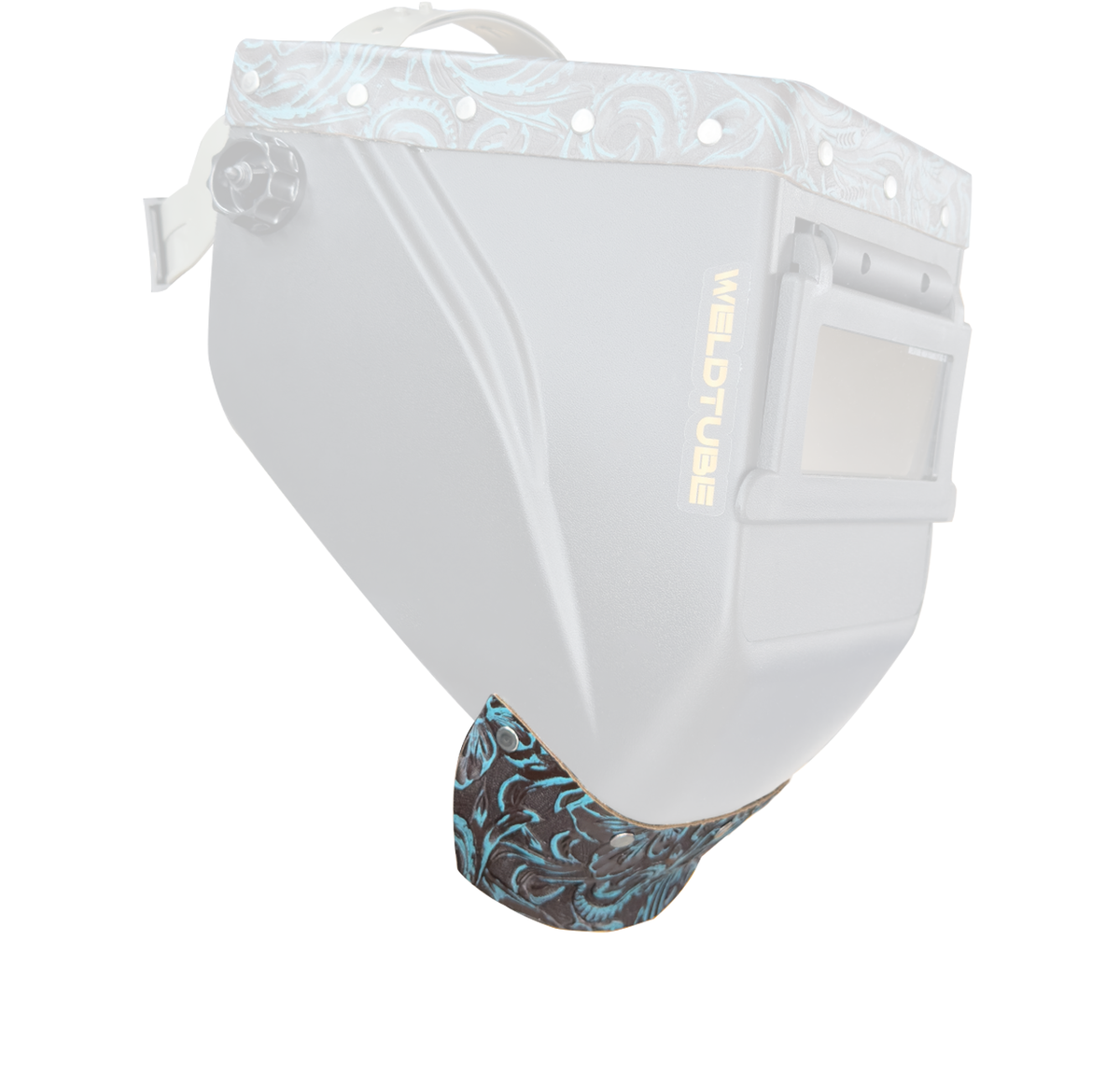 Leather Bottom GOATEE Bib for Various Welding Helmets WeldTube