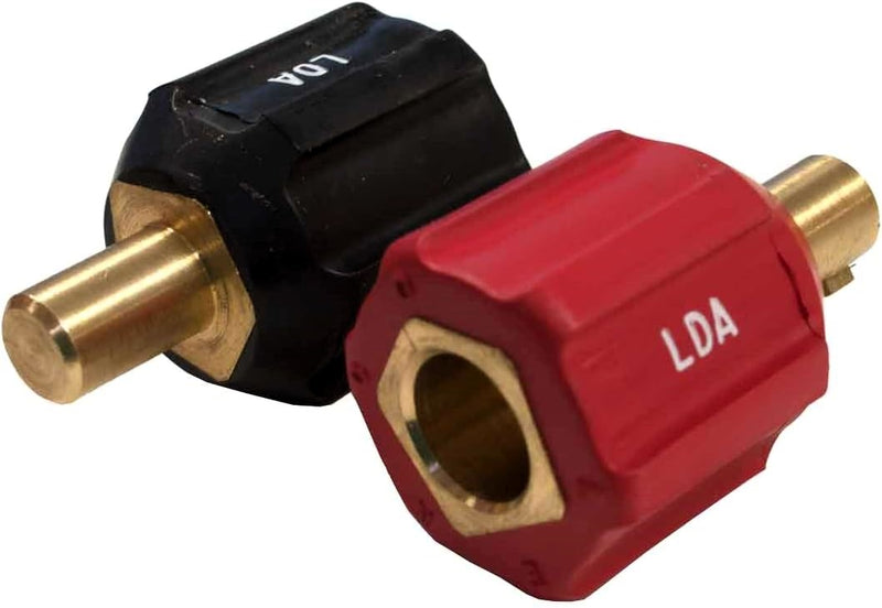 LENCO LDA Adapter Set, Dinse Male to Tweco Female Connector, Red and B ...