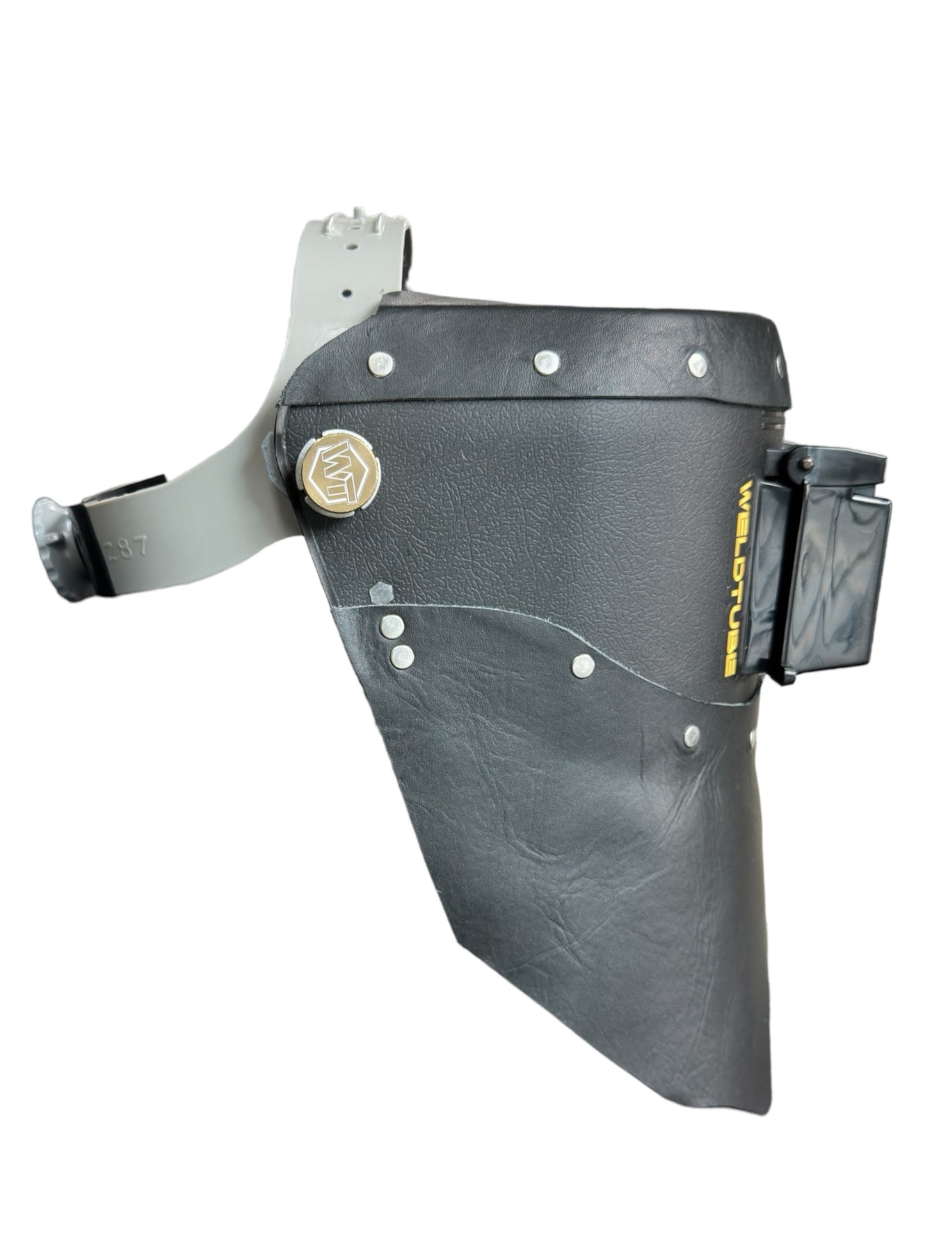 Chopped Leather Top/Bottom FIELDHOOD Welding Helmet WITH FIBREMETAL H