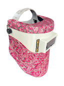Chopped Leather Top/Bottom PIPELINER Welding Helmet with Aluminum Fasteners & High Visibility HD Lens