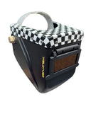 Chopped Leather Top LOWPRO Welding Helmet, with Aluminum Fasteners & High Visibility HD Lens