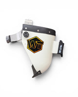 READY TO SHIP – Slim Chopped Pipeliner Welding Helmet | Black Leather Top & Goatee w/Flip-Front Adapter