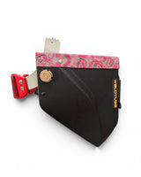 READY TO SHIP – LowPRO FLAMINGO Chopped Welding Helmet | Smoked Pink Floral Leather Top w/Alpha Strap