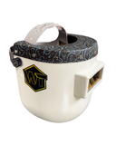 Chopped Leather Top PIPELINER Welding Helmet, NO-CUT Bottom with Aluminum Fasteners & High Visibility Lens