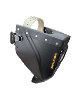 READY TO SHIP – LowPRO Black Star Chopped Welding Helmet | Black Leather Top & Goatee w/Alpha Strap