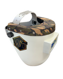Chopped Leather Top PIPELINER Welding Helmet, SLIM CUT Bottom with Aluminum Fasteners & High Visibility HD Lens