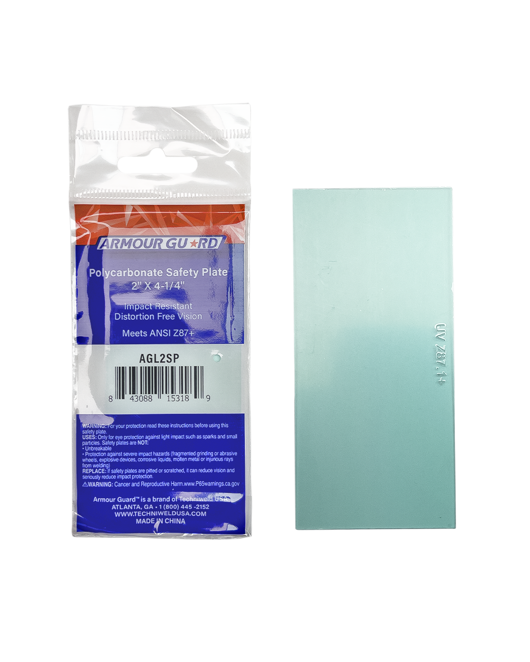 ARMOUR GUARD Clear Plastic Lens 2" X 4-1/4"