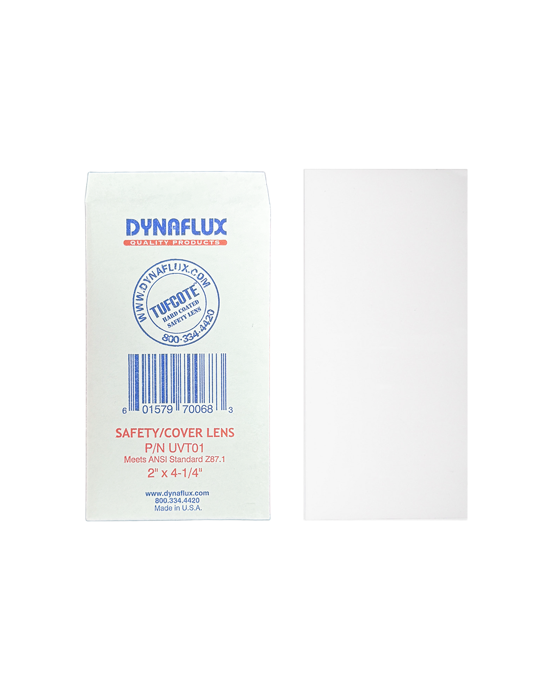 DYNAFLUX 2X4-1/4" 100% POLYCARBONATE Clear Plastic Lens