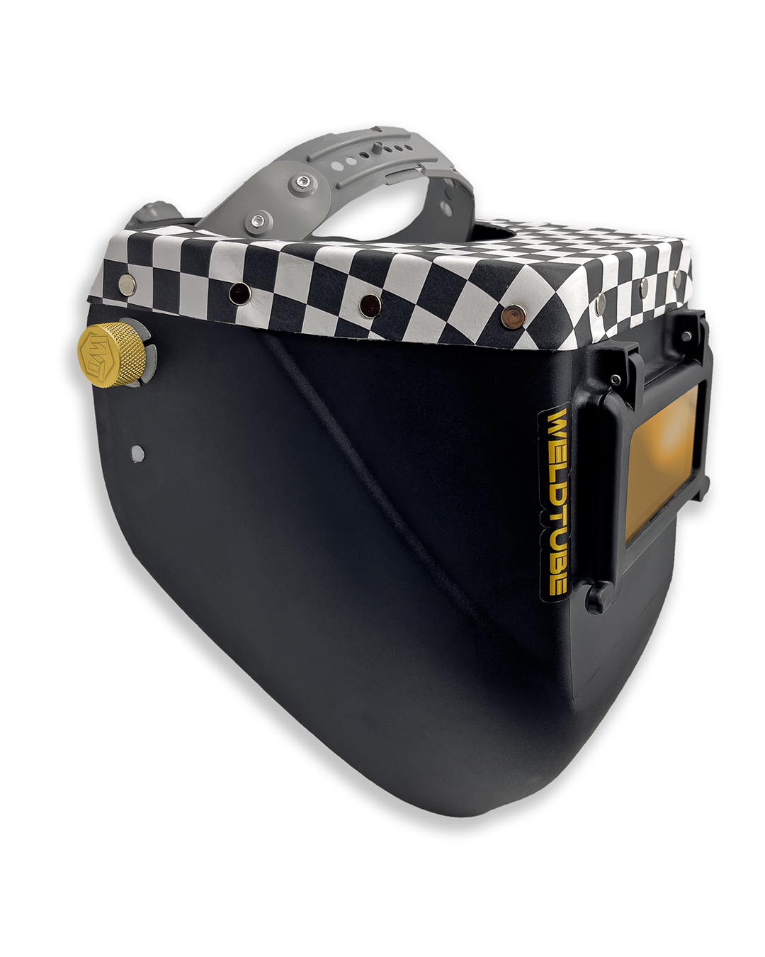 Chopped Leather Top FUTURA Welding Helmet with Aluminum Fasteners