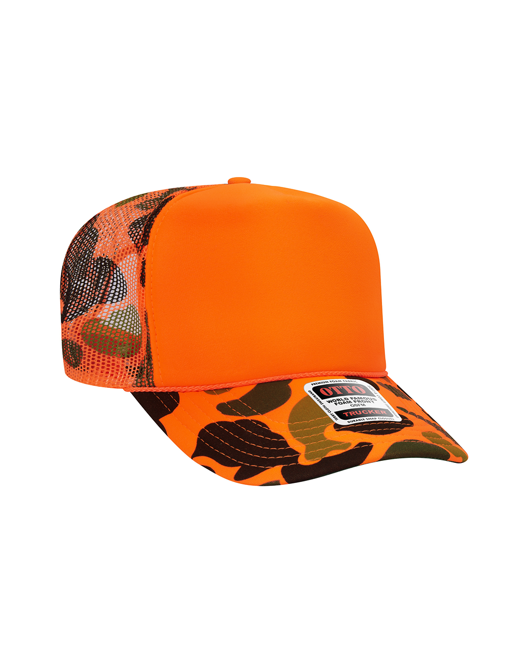 Orange Camo High-Vis Trucker Hat