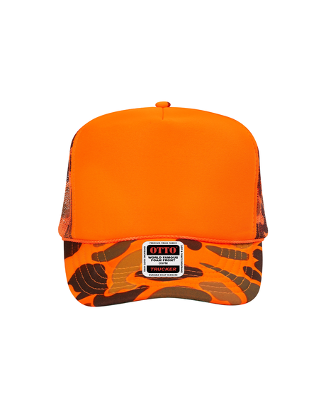 Orange Camo High-Vis Trucker Hat