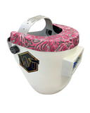 Chopped Leather Top PIPELINER Welding Helmet, SLIM CUT Bottom with Aluminum Fasteners & High Visibility HD Lens