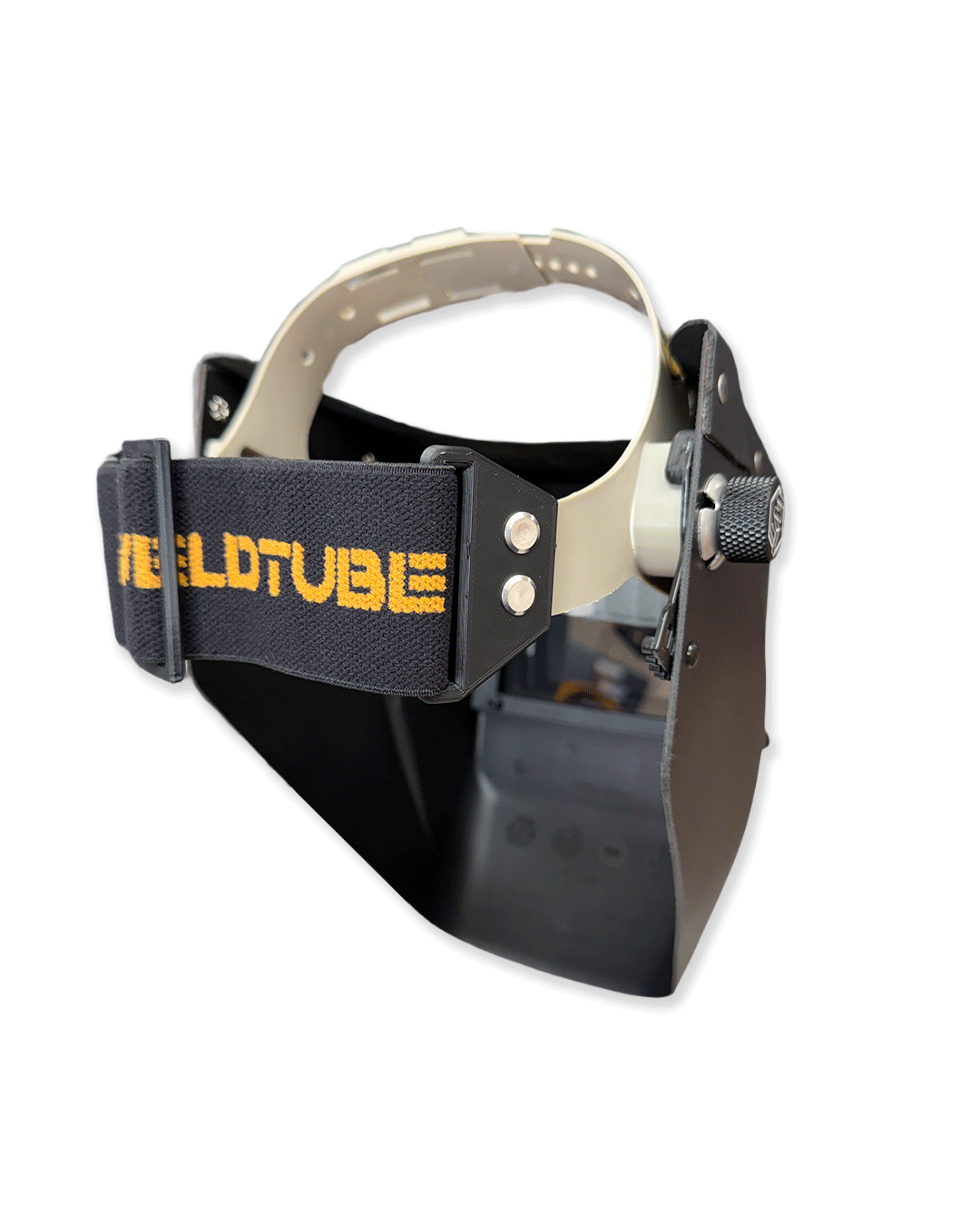 READY TO SHIP – LowPRO MARATHON Chopped Welding Helmet | Black Leather Top w/Weldtube Alpha Strap