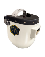 Chopped Leather Top PIPELINER Welding Helmet, MEDIUM CUT Bottom with Aluminum Fasteners & High Visibility Lens