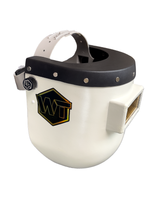 Chopped Leather Top PIPELINER Welding Helmet, NO-CUT Bottom with Aluminum Fasteners & High Visibility Lens
