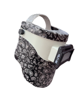 Chopped Leather Top/Bottom PIPELINER Welding Helmet with Aluminum Fasteners & High Visibility HD Lens