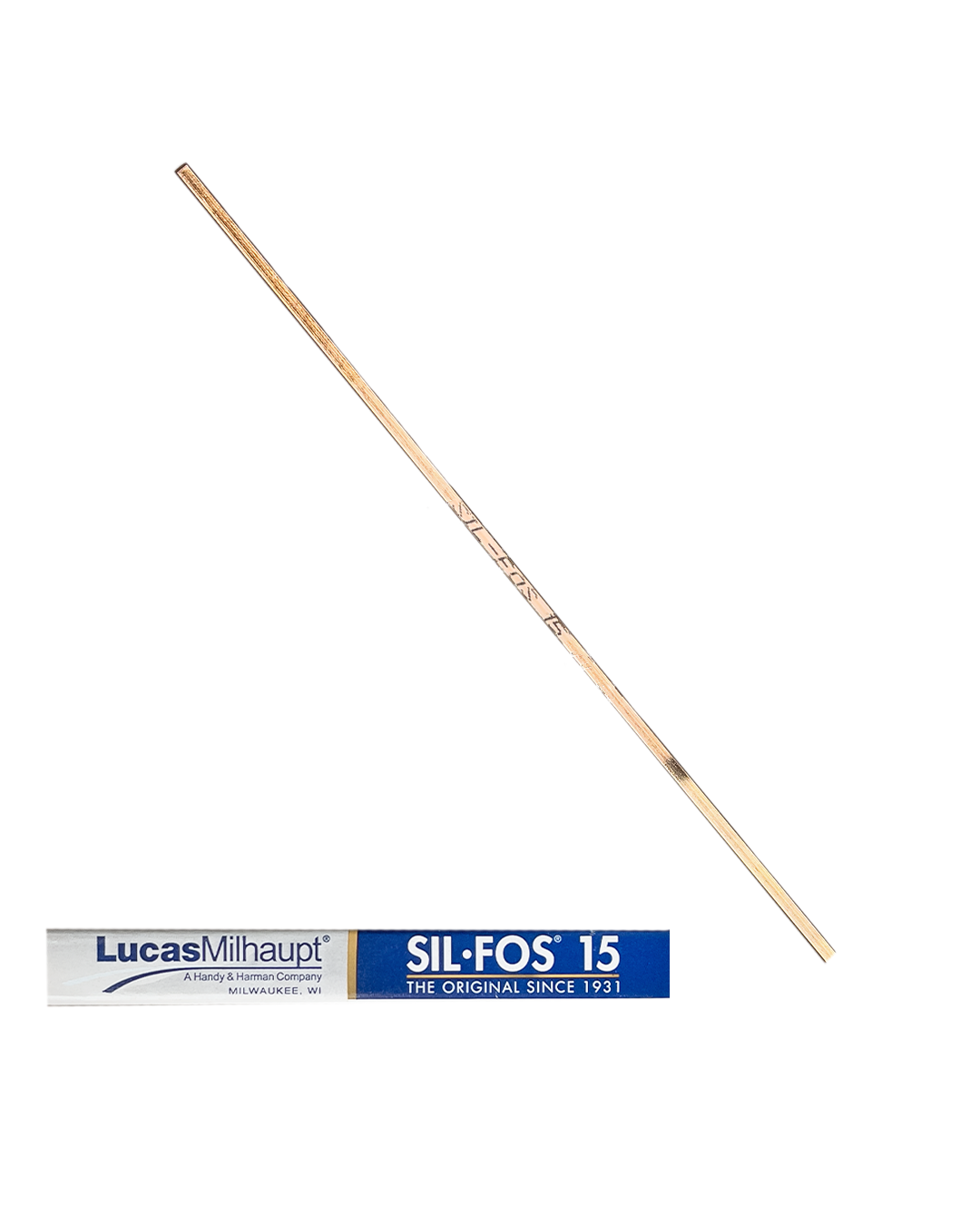 SIL-FOS 15 Alloy for Copper-Copper Brazing, 15% Silver, 1 Single Rod, LUCAS-MILHAUPT