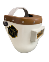 Chopped Leather Top PIPELINER Welding Helmet, SLIM CUT Bottom with Aluminum Fasteners & High Visibility HD Lens