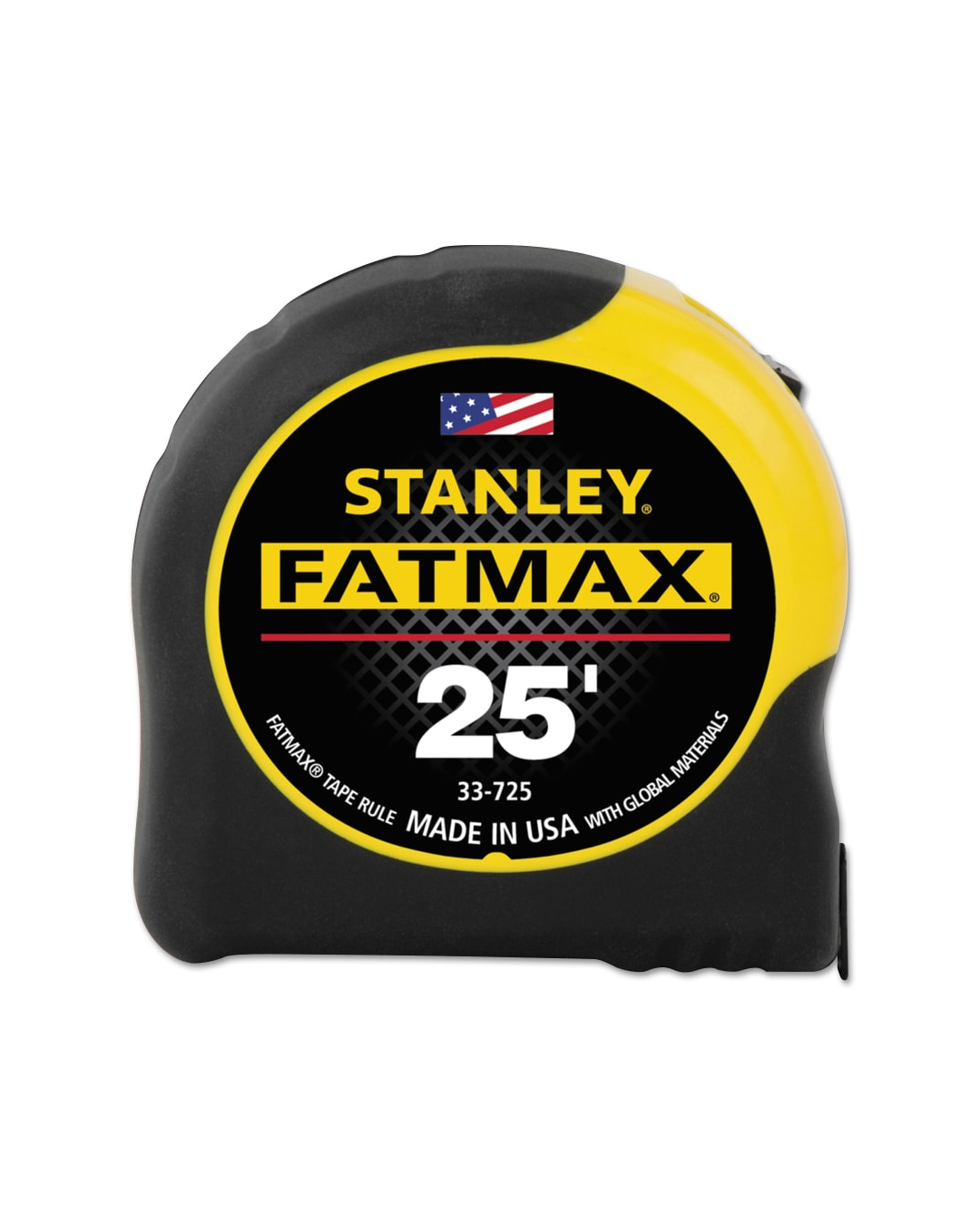 STANLEY FATMAX 25 ft Tape Measure, SAE, Black/Yellow Case