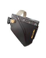 READY TO SHIP – LowPRO Alpha Chopped Welding Helmet | Teal Black Floral Leather Top