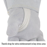 REVCO BLACK STALLION Stick Elk Skin Gloves, Pearl White with Nomex Lined Back