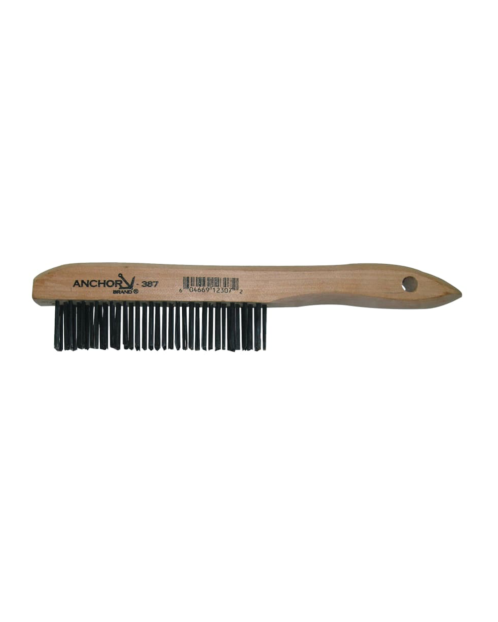 ANCHOR BRAND Hand Scratch Brush, CARBON STEEL Bristles, Shoe Wood Handle