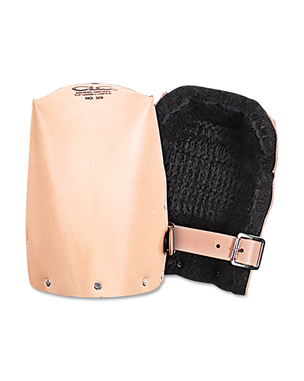 CLC Custom Leather Craft Heavy-Duty Leather Knee Pads, Leather Straps with Buckles, 1/2" Felt, 309 Model