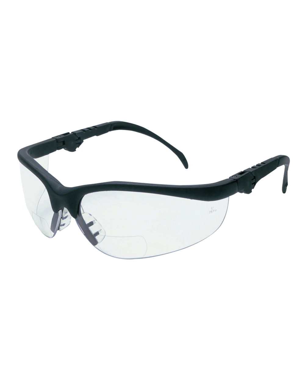 MCR SAFETY Klondike BIFOCAL Safety Glasses, Clear Lens, Black Frame, KD3 Series