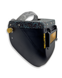 Chopped Leather Top FUTURA Welding Helmet with Aluminum Fasteners & High Visibility HD Lens